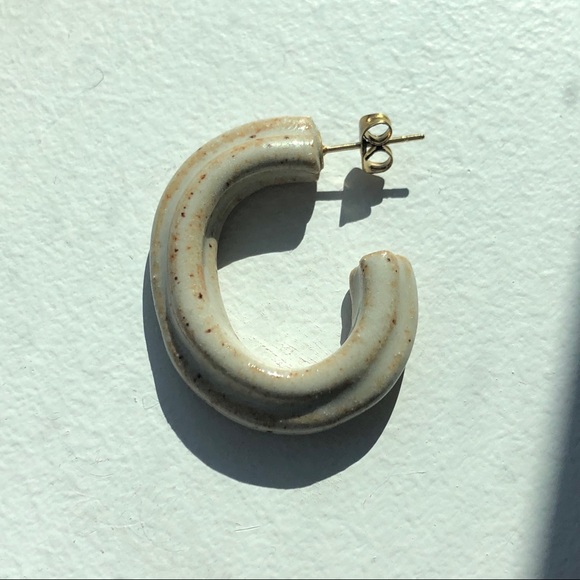 Handmade ceramic earrings - Picture 4 of 4